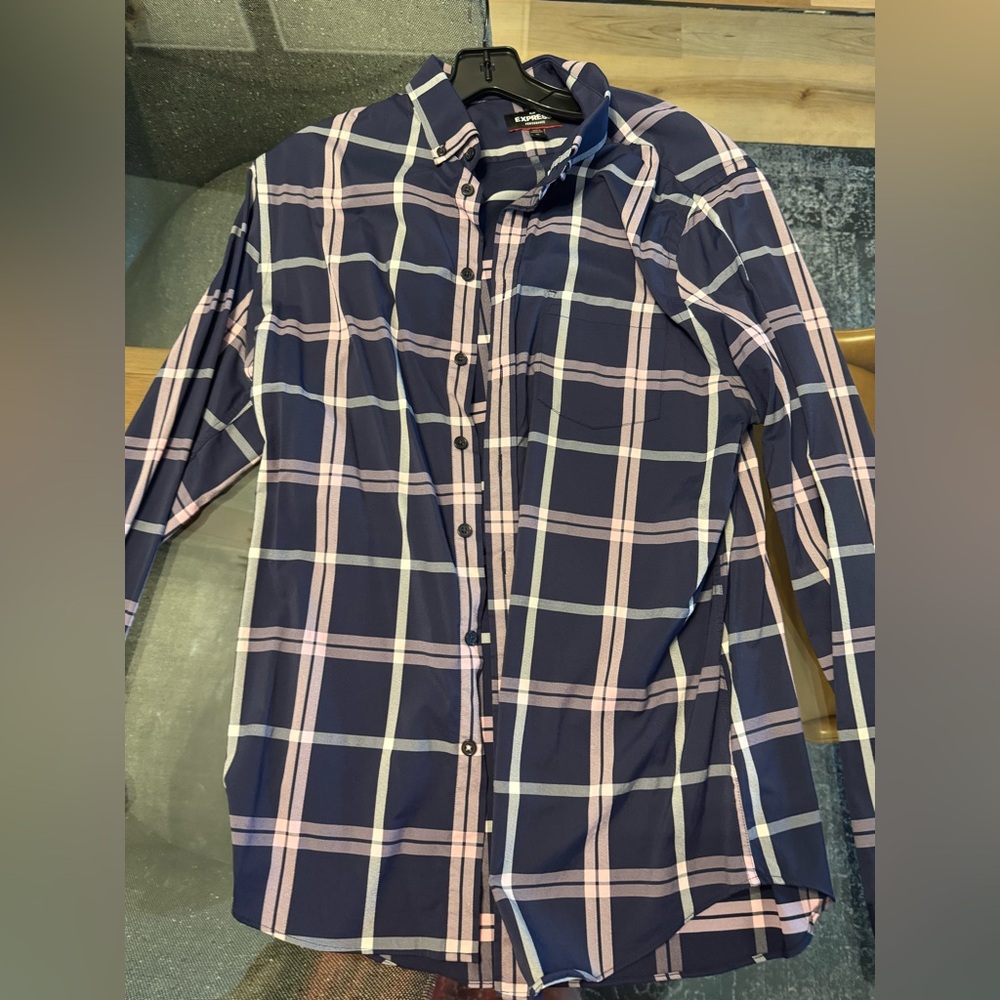 Express performance slim button down